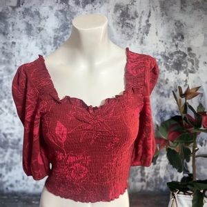 Roxy ruched crop top